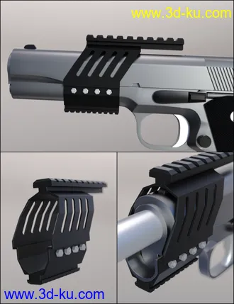 MMX-45ACP Pistol with Accessories模型的图片9