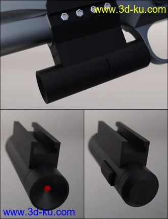 3D打印模型MMX-45ACP Pistol with Accessories的图片
