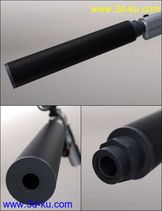 3D打印模型MMX-45ACP Pistol with Accessories的图片