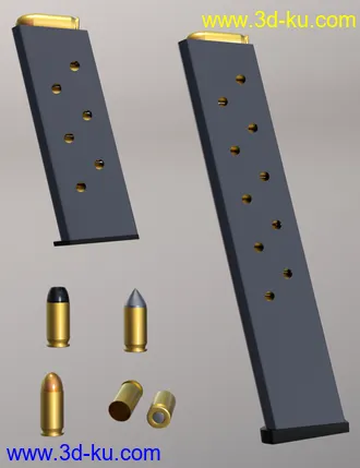 3D打印模型MMX-45ACP Pistol with Accessories的图片
