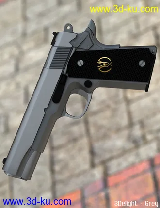 3D打印模型MMX-45ACP Pistol with Accessories的图片