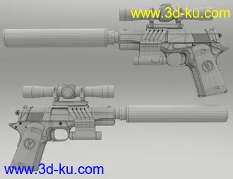 MMX-45ACP Pistol with Accessories模型的图片26