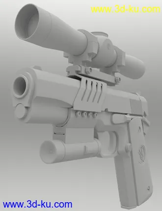3D打印模型MMX-45ACP Pistol with Accessories的图片