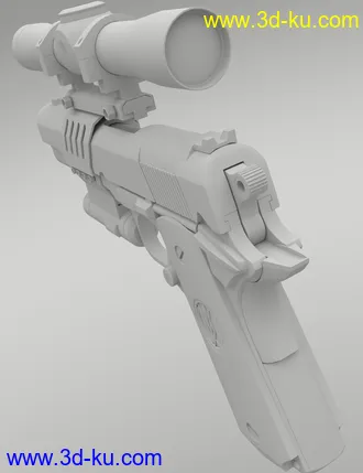 3D打印模型MMX-45ACP Pistol with Accessories的图片