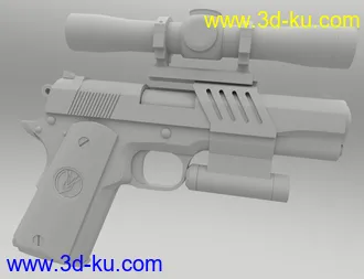 3D打印模型MMX-45ACP Pistol with Accessories的图片