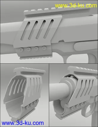 MMX-45ACP Pistol with Accessories模型的图片33