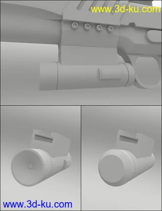 3D打印模型MMX-45ACP Pistol with Accessories的图片