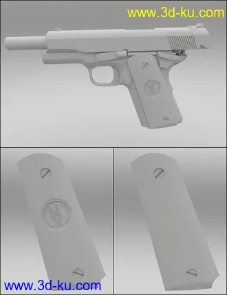 3D打印模型MMX-45ACP Pistol with Accessories的图片