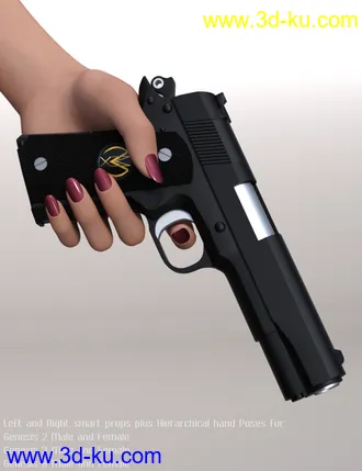 3D打印模型MMX-45ACP Pistol with Accessories的图片