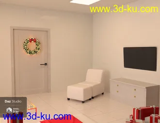3D打印模型Modern Christmas Living Room的图片