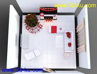 3D打印模型Modern Christmas Living Room的图片