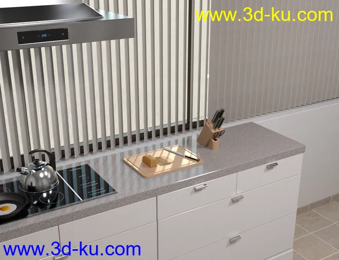 Modern House 2 Kitchen Food模型的图片10