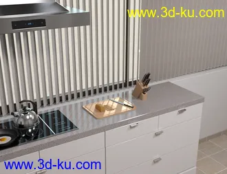 3D打印模型Modern House 2 Kitchen Food的图片