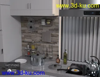 3D打印模型Modern House 2 Kitchen Food 2的图片