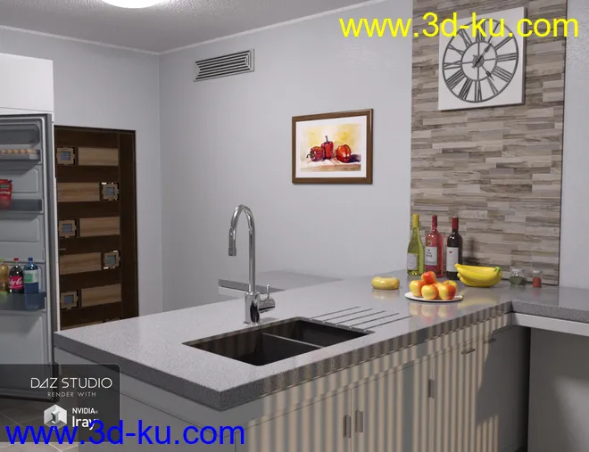 Modern House 2 Kitchen Food 2模型的图片6