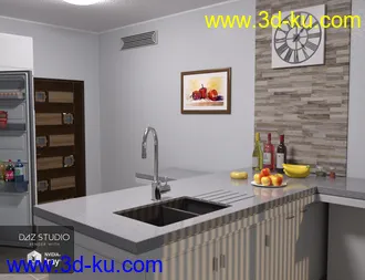3D打印模型Modern House 2 Kitchen Food 2的图片
