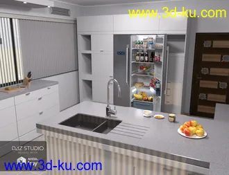 3D打印模型Modern House 2 Kitchen Food 2的图片