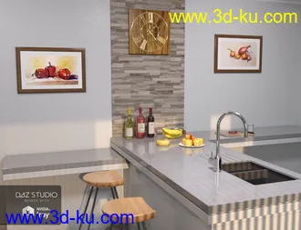 3D打印模型Modern House 2 Kitchen Food 2的图片