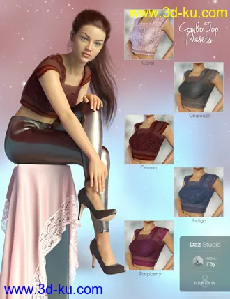3D打印模型Modern Lace Casual Outfit for Genesis 8 Female(s)的图片