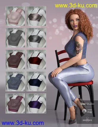 3D打印模型Modern Lace Casual Outfit for Genesis 8 Female(s)的图片