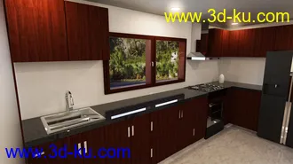 3D打印模型Modern Living Room and Dining Room的图片