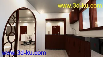 3D打印模型Modern Living Room and Dining Room的图片