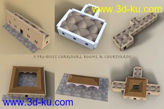 3D打印模型Modular Moroccan Building Set的图片