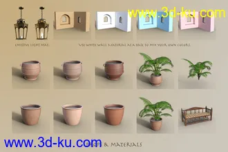 3D打印模型Modular Moroccan Building Set的图片