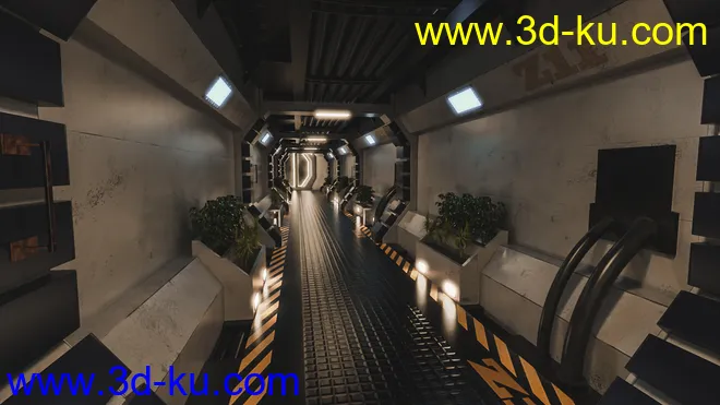 Modular Scifi Hallway模型的图片2