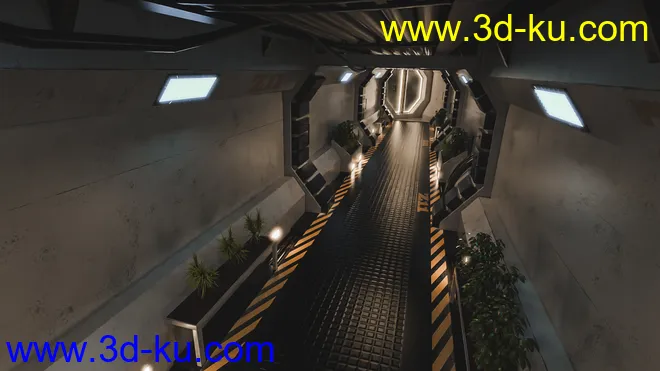 Modular Scifi Hallway模型的图片3