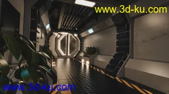 3D打印模型Modular Scifi Hallway的图片