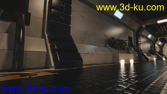Modular Scifi Hallway模型的图片5