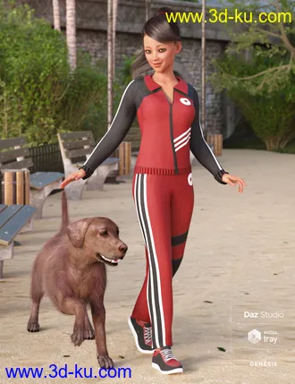 3D打印模型Morning Walk Outfit for Genesis 8 Female(s)的图片