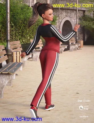 3D打印模型Morning Walk Outfit for Genesis 8 Female(s)的图片