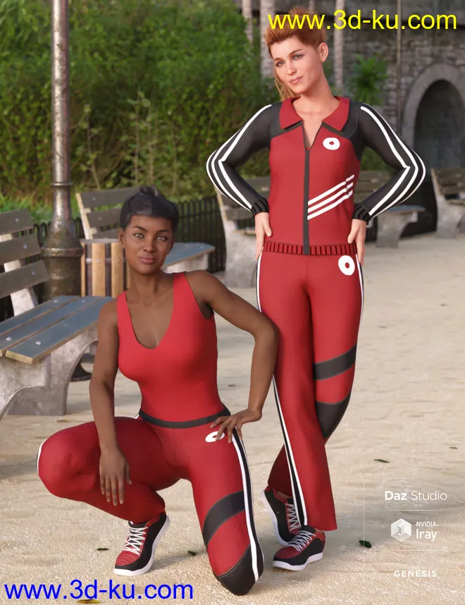 Morning Walk Outfit for Genesis 8 Female(s)模型的图片4