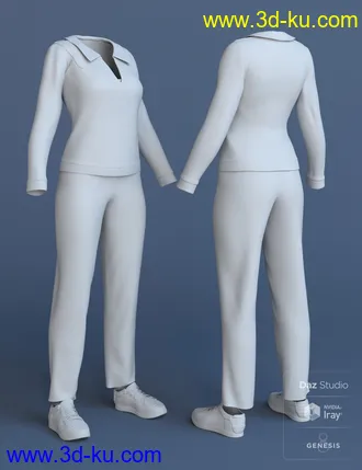 3D打印模型Morning Walk Outfit for Genesis 8 Female(s)的图片