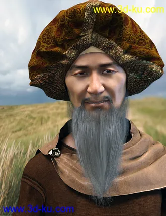3D打印模型Morphing Turban and Beard for Genesis 8 Male(s)的图片