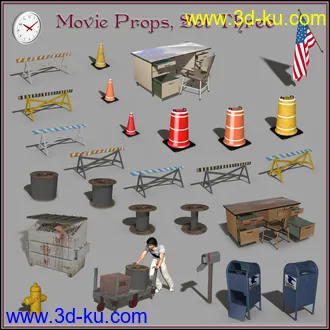 3D打印模型Movie Props, Set 03的图片