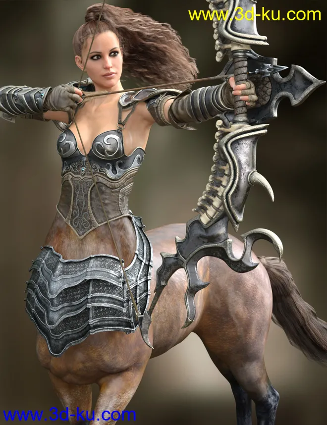 MRL Curly Ponytail for Genesis 8 Female with Color Mixing模型的图片3