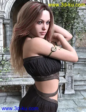 3D打印模型MRL dForce Long Layered Hair for Genesis 8 Female with Colour Mixing的图片