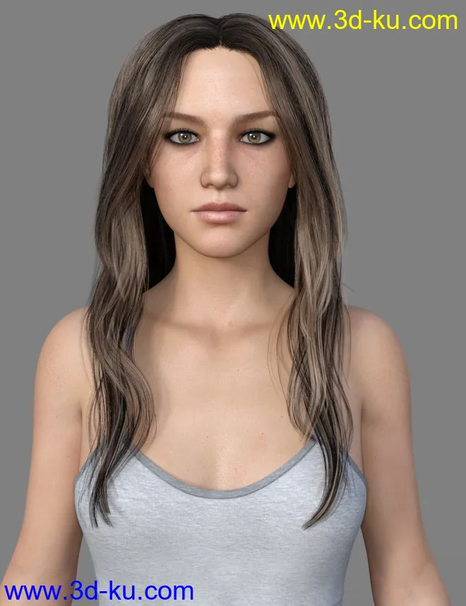MRL dForce Long Layered Hair for Genesis 8 Female with Colour Mixing模型的图片7