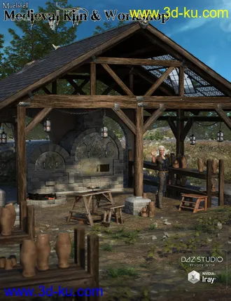 3D打印模型Muelsfell Modular Medieval Kiln & Workshop的图片