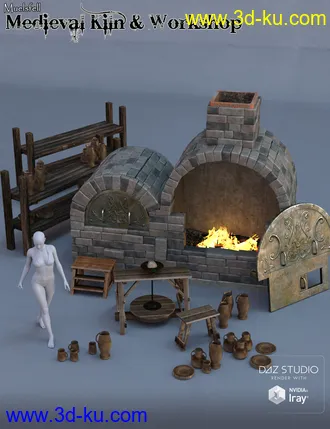 3D打印模型Muelsfell Modular Medieval Kiln & Workshop的图片
