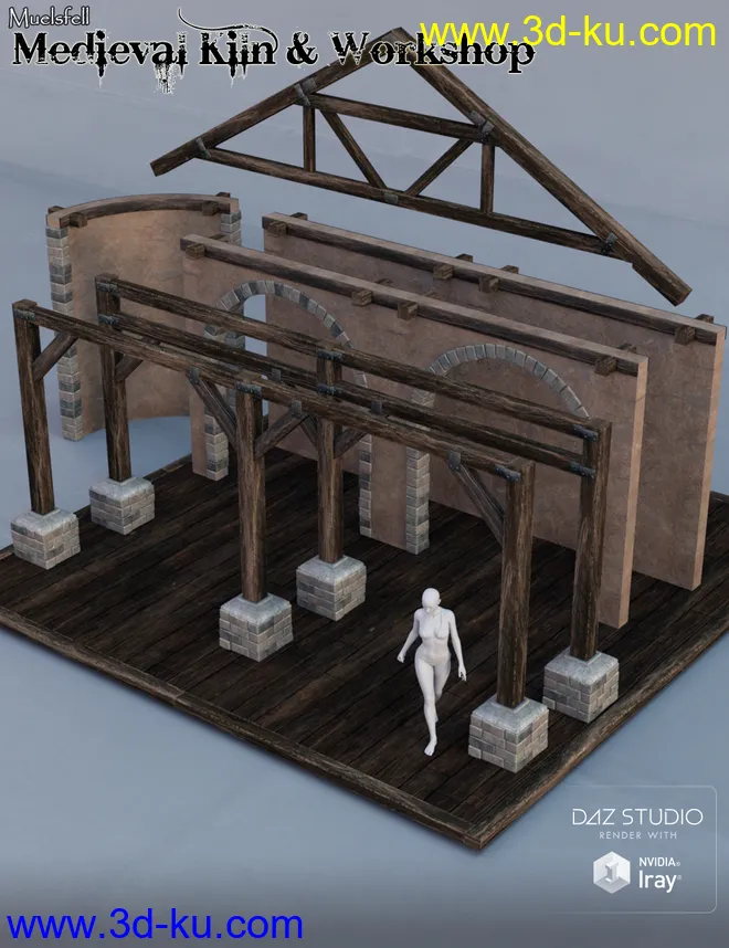 Muelsfell Modular Medieval Kiln & Workshop模型的图片6