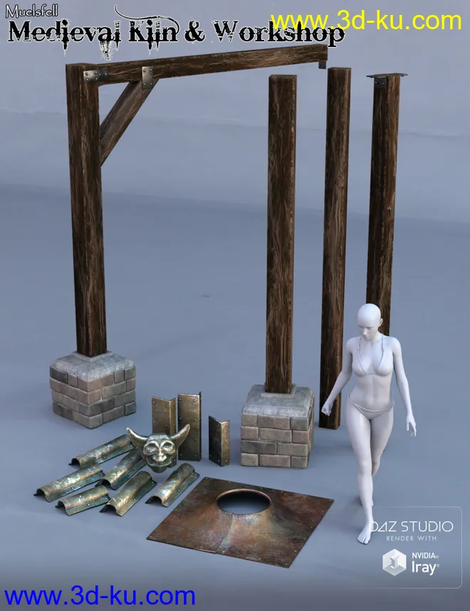 Muelsfell Modular Medieval Kiln & Workshop模型的图片8