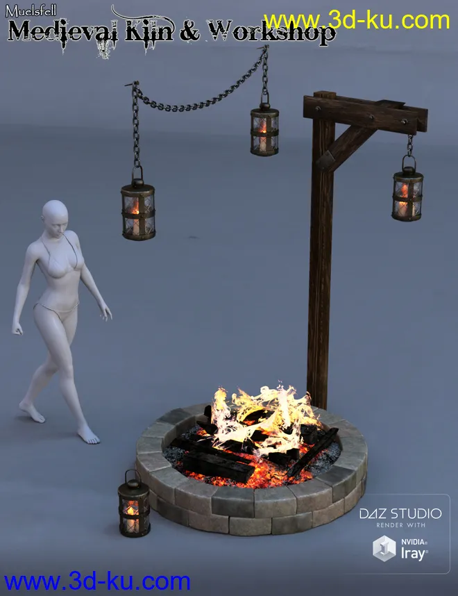 Muelsfell Modular Medieval Kiln & Workshop模型的图片9