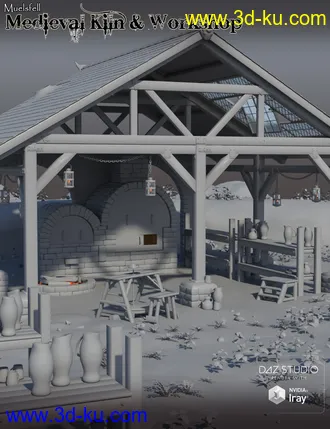 3D打印模型Muelsfell Modular Medieval Kiln & Workshop的图片