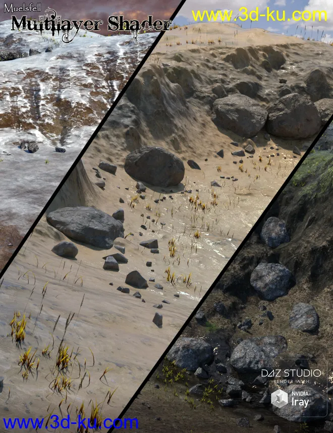 Muelsfell Multilayer Iray Terrain Shader模型的图片1