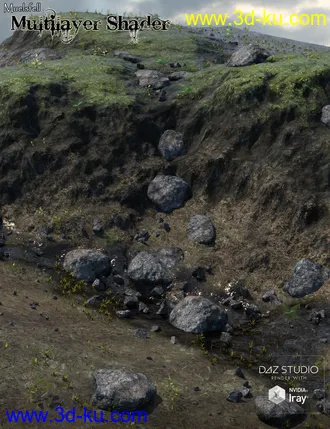 3D打印模型Muelsfell Multilayer Iray Terrain Shader的图片