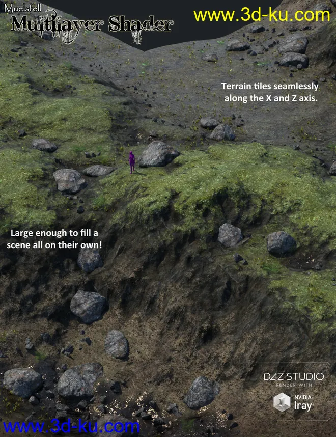 Muelsfell Multilayer Iray Terrain Shader模型的图片6